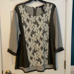 Style and Co mixed material sweatshirt size xl